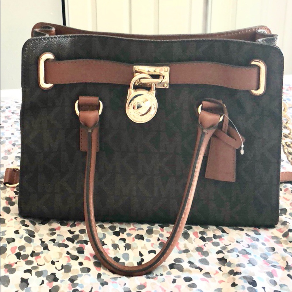 Michael Kors Hamilton MK logo satchel purse